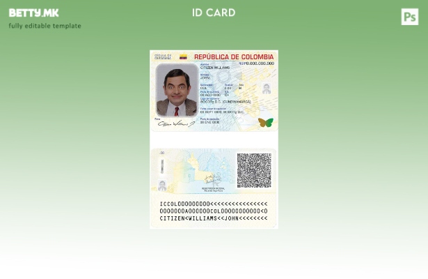 Модерен стил Колумбија ID ( – сегашен) шаблон